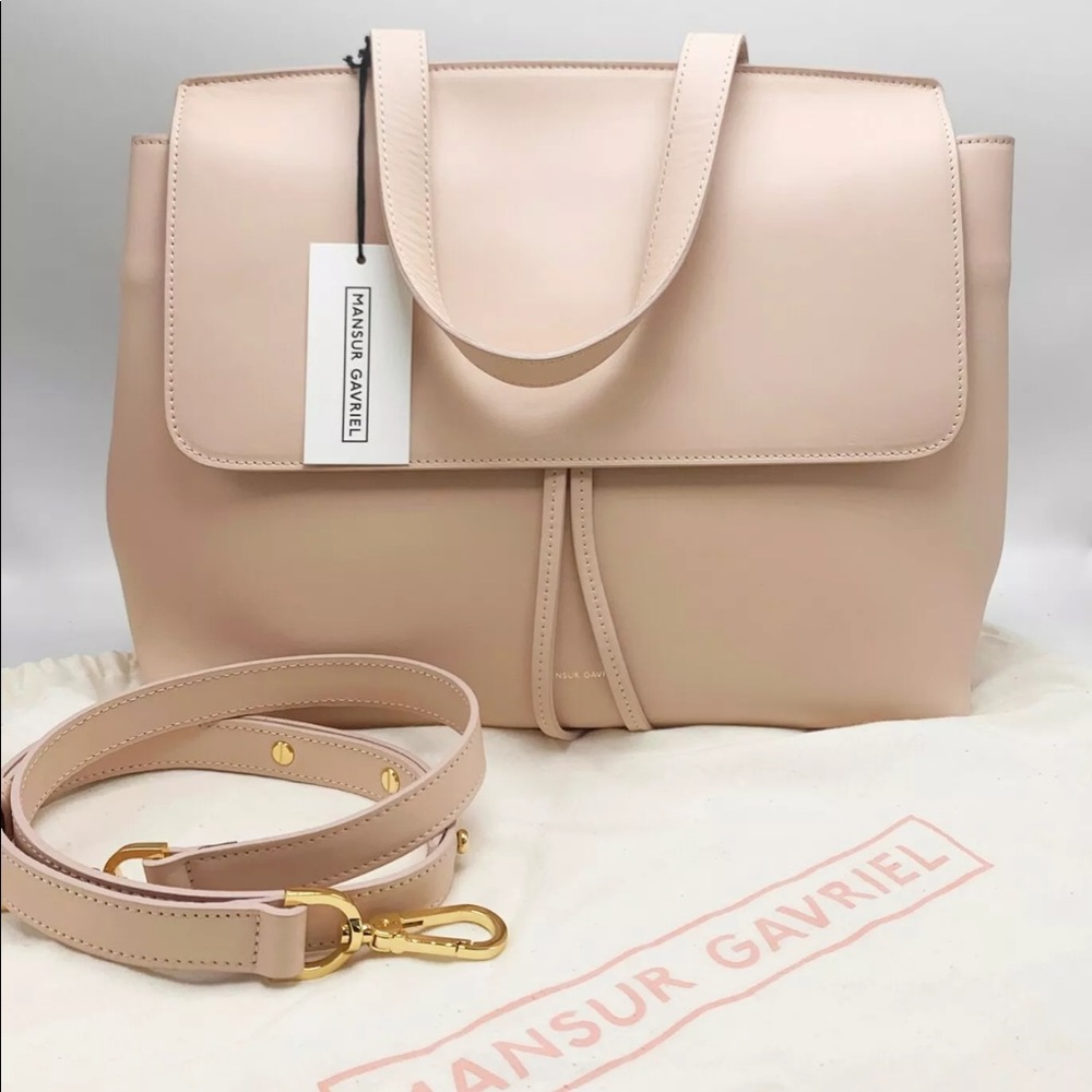 Mansur Gavriel Calf Lady Bag in Rosa.
 $1195
